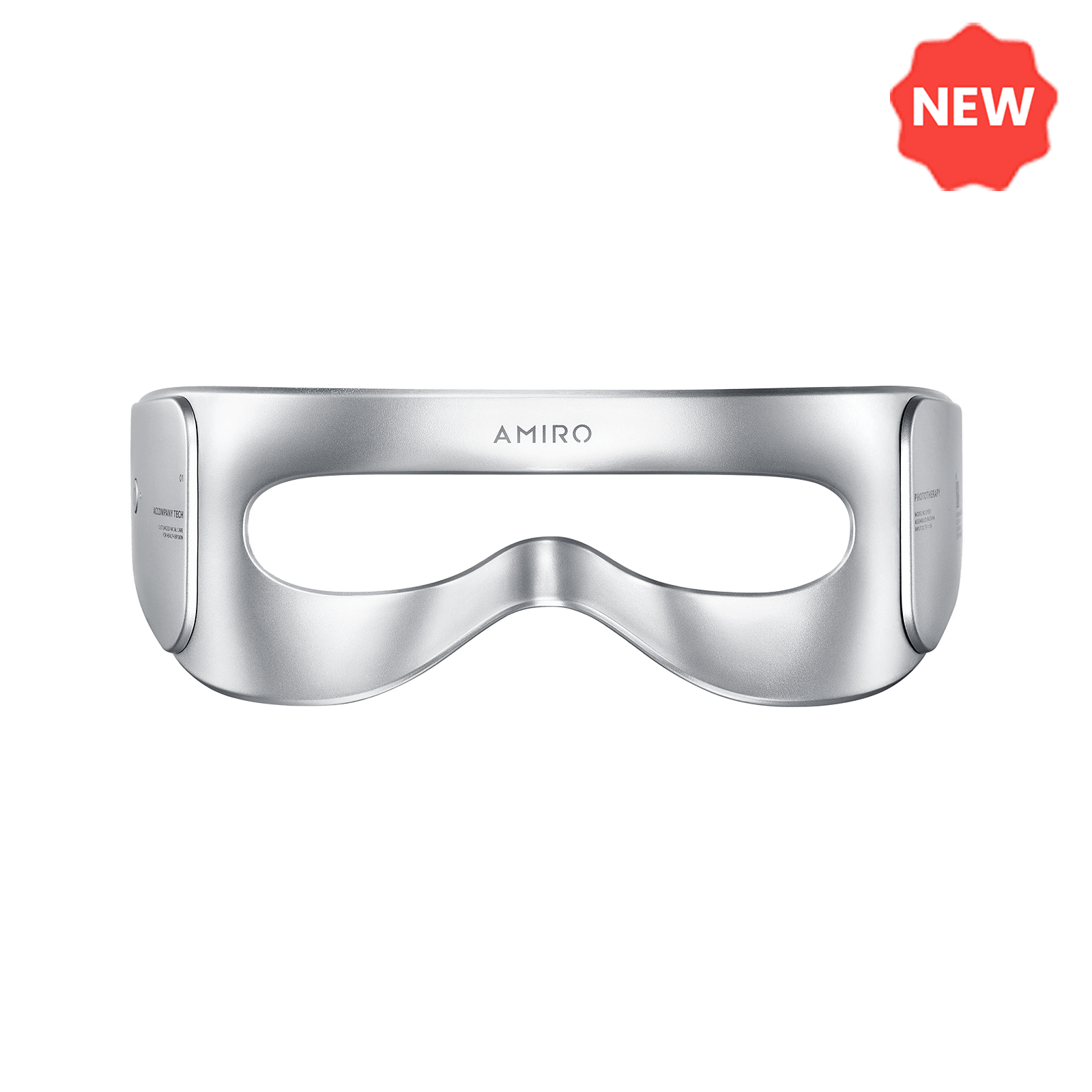 Silver eye contour device with curved design and